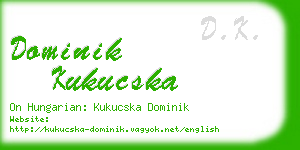 dominik kukucska business card